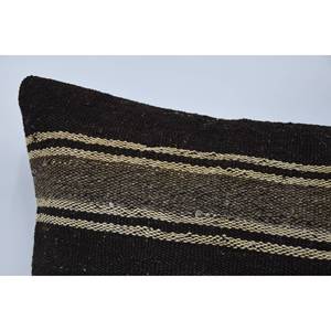 Brown Striped 16x36 Inch Wool Non-Slip Eco-Friendly Removable & Washable Vintage Pattern Woven Bolster Pillow Decorative <b>Cushion</b> - Product Image 2