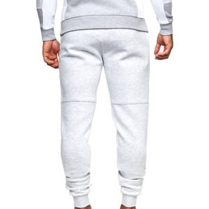 Conjunto Deportivo para Hombre con Bloques de Color Blanco y Gris, Chaqueta con Cierre, Atuendo Deportivo Informal para Gimnasio o Viajes - Product Image 6