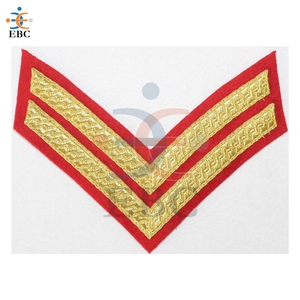 Parche de Chevron Trenzado Francés Dorado OEM para Uniforme, Rango de Manga de Uniforme, Parche Hecho a Mano de Nailon Suave, Algodón Oxford - Product Image 5