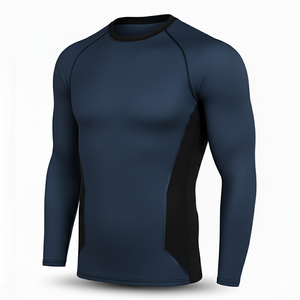 Camiseta de Compresión Sublimada para Artes Marciales Mixtas (MMA), Rashguard de BJJ, Camiseta de Manga Larga con Estampado Personalizado para Hombre, Tecnología OEM - Product Image 1