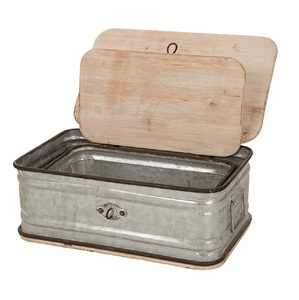 Contenedor de almacenamiento galvanizado blanco de primeros auxilios, organizador funcional duradero para suministros médicos, oficina en casa y usos de viaje - Product Image 1