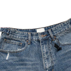 Pantalones Cortos Vaqueros Casuales para Hombre, Estilo Nuevo, Hechos a Medida, Color Sólido, Cierre de Cremallera, 100% Algodón, Transpirables, de Secado Rápido - Product Image 3