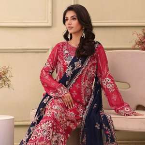 Vestidos de fiesta indios y paquistaníes para mujer Ramsha bordado gasa colección Vol F27 señoras gasa Shalwar Kameez - Product Image 3