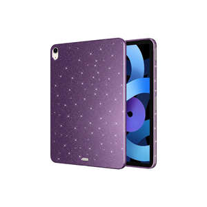 Étui pour tablette en coton texturé Deep Purple Glittery Shiny Netzy SAFA Series iPad Air 10.9 2022 (5e génération) - Product Image 4