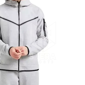 Alta calidad personalizado al por mayor más tamaño Tech ropa deportiva hombres Jogging conjunto con cremallera más cálido chándal para hombres - Product Image 3