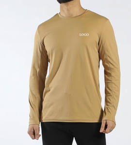 Camisetas de manga larga con cuello redondo de algodón 100% para hombre, ropa de verano transpirable cómoda, patrón de estambre personalizado de alta calidad - Product Image 2