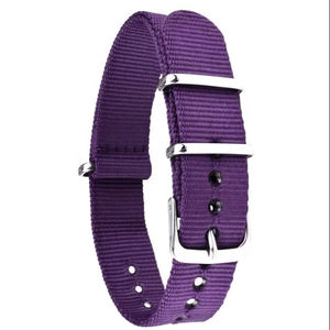 Correa de Reloj Deportiva Unisex N017 Violeta, Transpirable, de Nailon Ajustable, Ligera y Suave, de 18-22 mm, Resistente al Agua, con Hebilla de Acero Inoxidable - Product Image 1