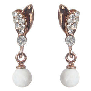 Pendientes colgantes finos Urbana chapados en oro con piedra austriaca 1306860 Diseño colgante - Product Image 1