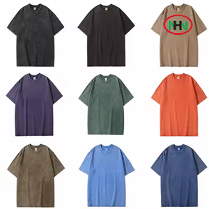 เสื้อยืดผ้าฝ้ายฟอกสีไซส์ใหญ่พิเศษเสื้อยืดวินเทจแบบสบายๆจาก BD บริการ OEM - Product Image 4