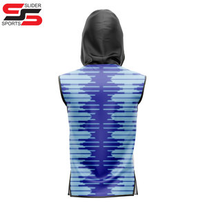 Unisex sublimated <b>sleeveless</b> <b>hoodies</b> Tank top jersey top - Product Image 2