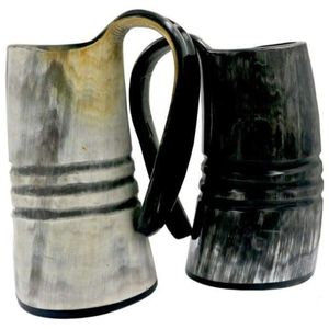 แก้วดื่มฮอร์นสีธรรมชาติไม่เหมือนใครสำหรับงานปาร์ตี้โรงแรมและร้านอาหารในบ้านสำหรับเทศกาลคริสต์มาส - Product Image 1