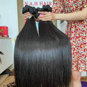 Suministro de 8-40 pulgadas sin procesar, venta al por mayor, paquetes de cabello humano crudo recto de hueso vietnamita de la más alta calidad - Product Image 1