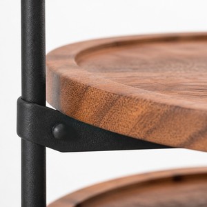 3 Tier Dessert <b>Stand</b> <b>Cake</b> <b>Stand</b> for Party Wedding Birthday Cupcake Display <b>Stand</b> Acacia Wood Iron Tiered Serving Tray - Product Image 2