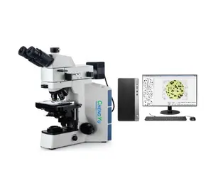 उच्च गुणवत्ता trinocular ईमानदार कम्प्यूटरीकृत Metallographic माइक्रोस्कोप के साथ अंग्रेजी धातुकर्म परीक्षण सॉफ्टवेयर