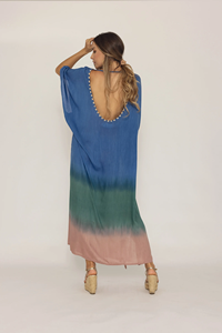 New Collection Women <b>Summer</b> <b>Kaftan</b> Long Length Swim Cover up Hand Tie Dye Boho Nightdress Women Long <b>Kaftan</b> - Product Image 4