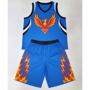 Maillot et short de basketball personnalisés en tissu respirant pour clubs et équipes scolaires - Product Image 1