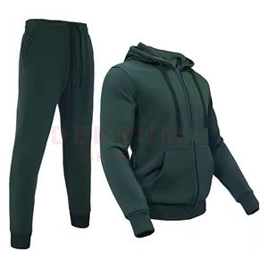 Nouveau design, survêtements en coton éponge pour hommes, grande taille, hiver, couleur unie, décontracté, écologique, respirant, manches longues - Product Image 2