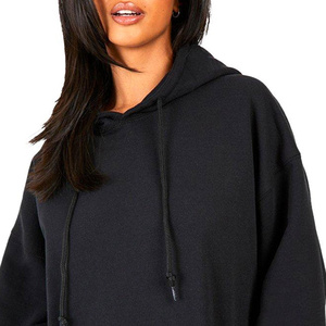 Nueva Llegada, Sudaderas con Capucha de Punto para Mujer, Talla Grande, Otoño, Hombros Caídos, Tejido Grueso, 100% Algodón, Transpirable, Manga Larga, Personalizable - Product Image 1