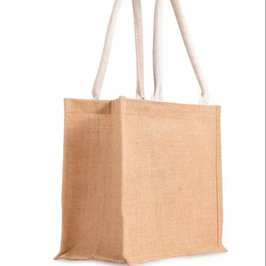 Bolsa de yute con logotipo impreso personalizado más vendida con asa de arpillera Línea de productos textiles y de cuero de alta capacidad - Product Image 1