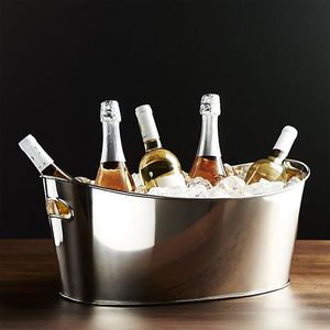 Cuve à vin en métal de grande taille de forme personnalisée Seau à vin en métal de qualité supérieure Seau à vin et porte-bouteille au design unique - Product Image 2