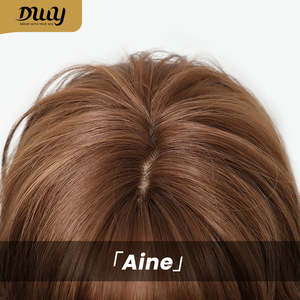 วิกผมสีน้ำตาล Aine-DWY แบบมีหน้าม้า วิกผมสั้นแบบไม่ต้องใช้กาว วิกผมสังเคราะห์ - Product Image 5