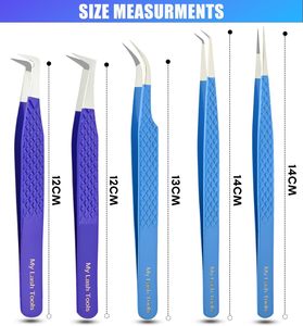 OEM vente en gros meilleure pince à épiler à pointe de fibre extension de cils professionnelle pour l'isolation des cils 90 degrés faible résistance - Product Image 3