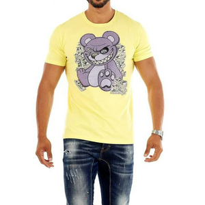 T-shirt pour hommes le plus vendu du fabricant professionnel Nouveau design Logos en strass Coupe régulière 100% coton Séchage rapide Respirant - Product Image 1