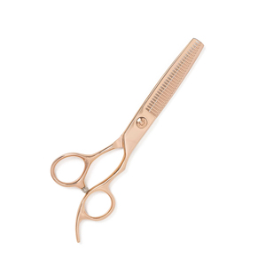 Kit de ciseaux de coiffeur couleur cuivre enduit personnalisé barbier et amincissement cisaillement de coupe 5.5 pouces ensemble de ciseaux en acier allemand - Product Image 6