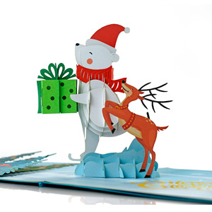 Christmas Greetings Cards 3D Pop up for businesses to give to customers and employees the Best choice to Celebration - Product Image 4