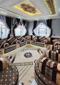 Design d'intérieur Majlis arabe, design classique moderne, ensemble élégant pour salon, sièges d'angle luxueux, design gain de place - Product Image 3