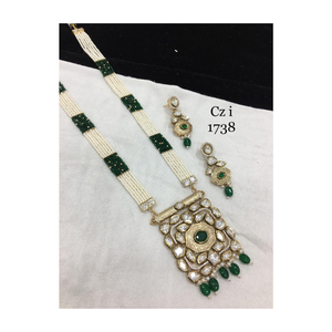 Conjunto de collar de moissanita Kundan radiante más vendido La joyería perfecta para bodas, recepciones y fiestas glamorosas - Product Image 6