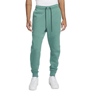 Pantalones de chándal transpirables con estampado de logotipo personalizado, pantalones de hombre con cordón, Pantalones rectos de algodón de felpa francesa para hombre, pantalones de chándal para hombre - Product Image 1
