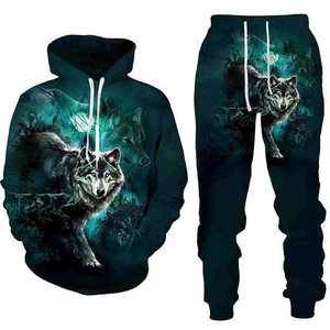 Comfortable Mens Cotton Tracksuit Two Piece Set <b>Hoodie</b> and Jogger Pants with Printed <b>Anime</b> Design for Daily Wear - Product Image 6
