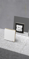 CNBW usine royaume-uni Standard PC 250V 13A 16A 45A interrupteur mural prise électrique nouveau Design maison incurvée Ultra-mince Surface