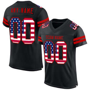 Maillot de Football personnalisé respirant pour American Game Teamwear Chemise à col en V pour hommes à séchage rapide avec impression par sublimation complète - Product Image 6