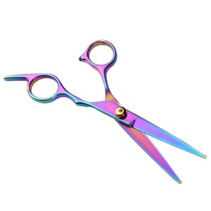 Tendance Design Bord Convexe Ciseaux De Coiffure Spécial multi couleur pour salon professionnel Coiffure Ciseaux En Acier Japonais - Product Image 1