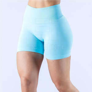 Shorts de Yoga para Mujer, Cintura Media, Sólidos, Transpirables, Ecológicos, de Secado Rápido, OEM, Sexys, de Alta Calidad, con Logotipo Personalizado, Shorts Deportivos - Product Image 4
