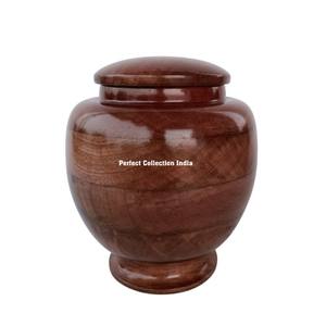 Urnas de cremación para adultos de gran calidad con acabado de madera con aluminio de latón colorido para funerales y cenizas que venden mascotas en todo el mundo - Product Image 1