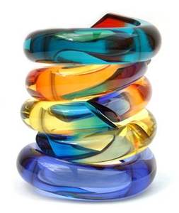 Bijoux COLORÉS Résine Acrylique Bracelet Bracelet Exagéré Éblouissant Multicolore Large Irrégulier Carré Acrylique Bracelets Femmes - Product Image 3