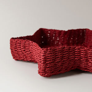 Plateau Étoile en Jonc de Mer Tressé à la Main Élégant, Décoration en Osier de Haute Qualité pour Noël, Vente en Gros Usine OEM ODM - Product Image 3