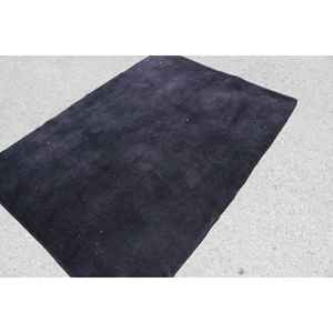 Tapis vintage, tapis turc de 4,6 x 6,1 pieds, tapis en laine noir patchwork - Product Image 1