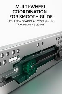 Raqi hiện đại khổng lồ mềm đóng ngăn kéo trượt kim loại đường ray cho nhà bếp phòng tắm phòng ngủ phòng khách phòng tập thể dục cầu thang - Product Image 5