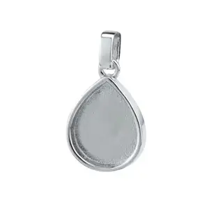 925 Sterling Silver Without Stone Blank Component Jewelry Supplier Factory Price Pear Shape 4x6 mm to 15x20 mm Pendant Setting