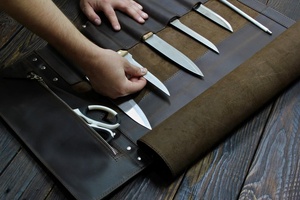 อุปกรณ์เก็บปลอกหนัง,ปลอกหุ้มม้วนปลอกหนังสำหรับทำเครื่องมือตอกหมุด - Product Image 4