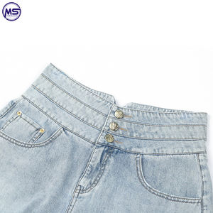 Premium 2025 Women Cotton Material <b>Short</b> Length Mid Waist Light Weight Women <b>Denim</b> <b>Shorts</b> - Product Image 3
