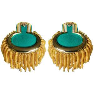 Hombreras de Ceremonia Alemanas, Hombreras Alemanas con Flecos Dorados - Product Image 5