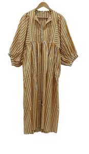 Robe mini en coton 100% doux, écologique et lavable, col rond, fermeture à cordon, imprimé animal, manches 3/4, silhouette évasée - Product Image 4