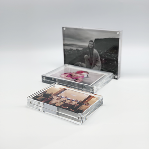 Bloc photo magnétique double face en acrylique transparent de qualité supérieure: cadre photo transparent polyvalent pour l'affichage à la maison et au bureau - Product Image 4