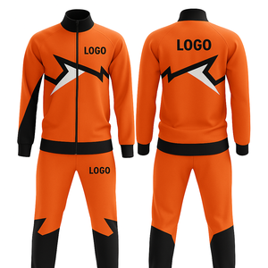 Lot de 2 pistes d'entraînement de course à pied unisexe 100% polyester impression par sublimation respirant fermeture éclair complète grande taille - Product Image 2
