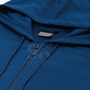 บริการ OEM ขายส่ง เสื้อฮู้ดดี้ผู้ชายแบบซิปเต็มตัว ดีไซน์สวย น้ำหนักเบา สีพื้น เสื้อฮู้ดดี้ผู้ชายแบบซิปเต็มตัว สีพื้น - Product Image 4